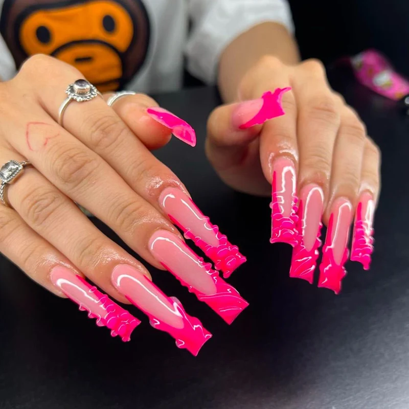 Kreative Lange Acryl Nagelverlängerungen Karnz