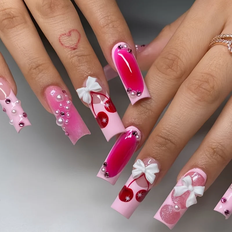 Kreatives Kirschblüten-Nagelkunst-Set Karnz
