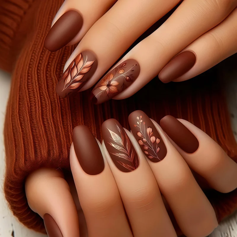Künstlerische von der Natur inspirierte Nagelkunst Karnz