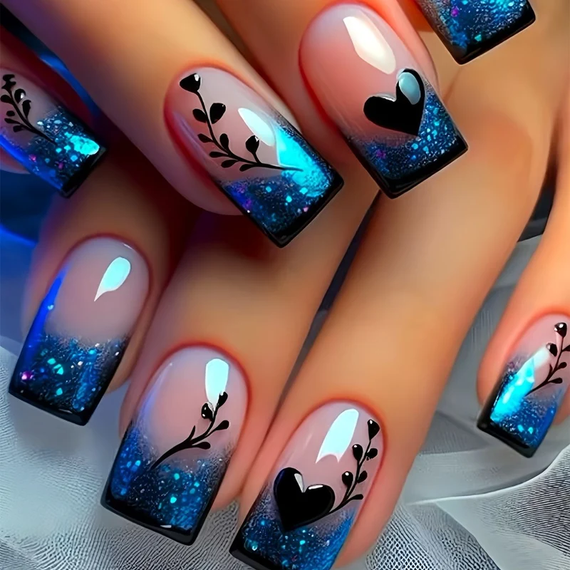 Künstlerische Farbverlauf Nagelkunst Karnz