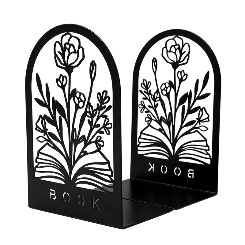 Künstlerisches Blumenbuchstützen-Set