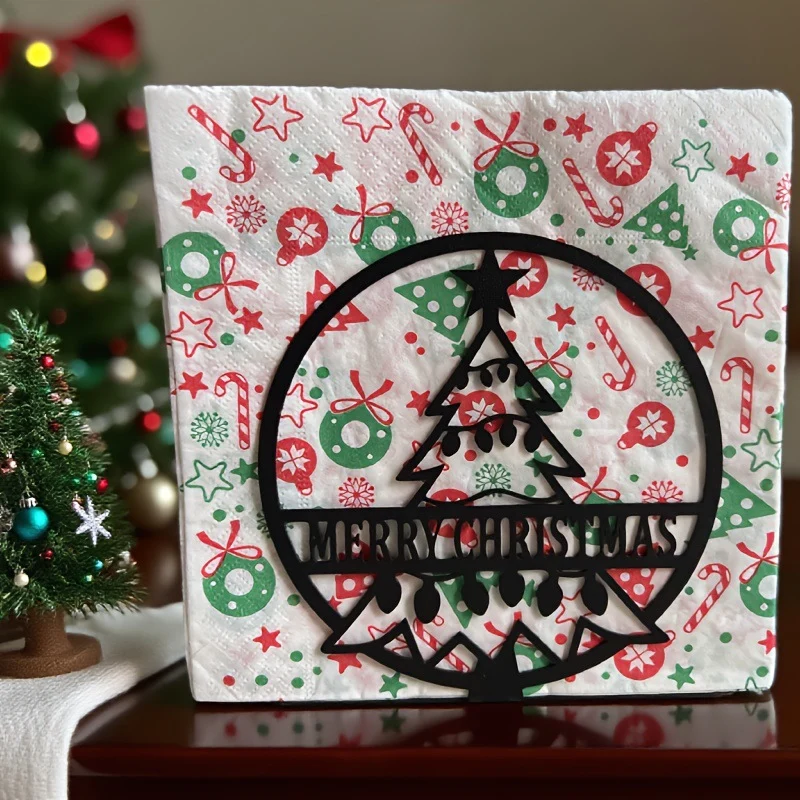 Dekorativer Weihnachtsserviettenhalter
