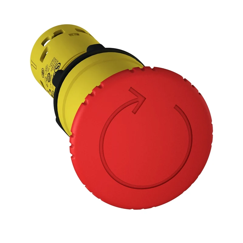 Schneider XB7NS8445 Harmony XB7 Emergency Stop 22mm Red Mushroom 1NO+1NC