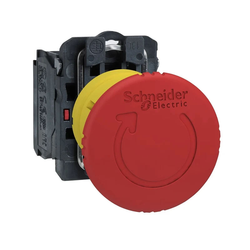 Schneider XB5AS8442 Harmony XB5 Emergency Stop 22mm Ø40 Red 1NC Twist-Release