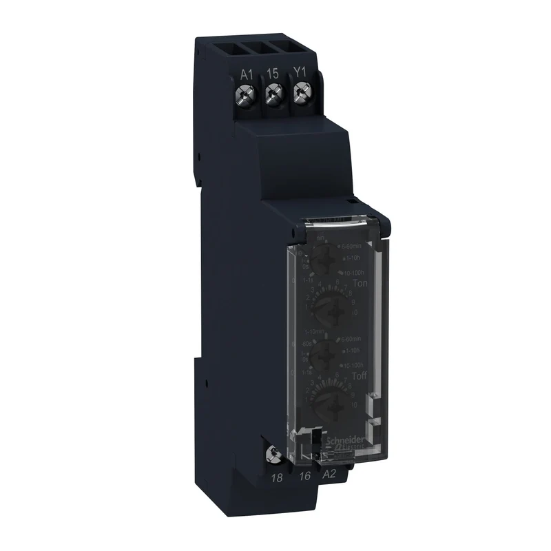 Schneider RE17RLMU Harmony Modular Timing Relay 8A 1CO asymmetrical flashing ...