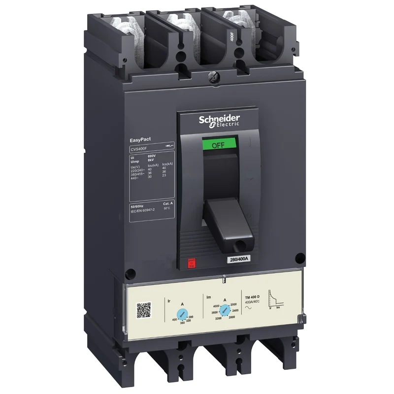 Schneider LV540306 EasyPact CVS CVS400F TM400D MCCB 3P