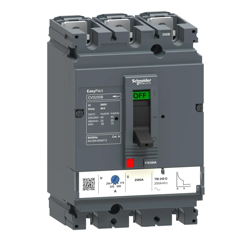 Schneider LV525303 EasyPact CVS CVS250B TM250D MCCB 3P