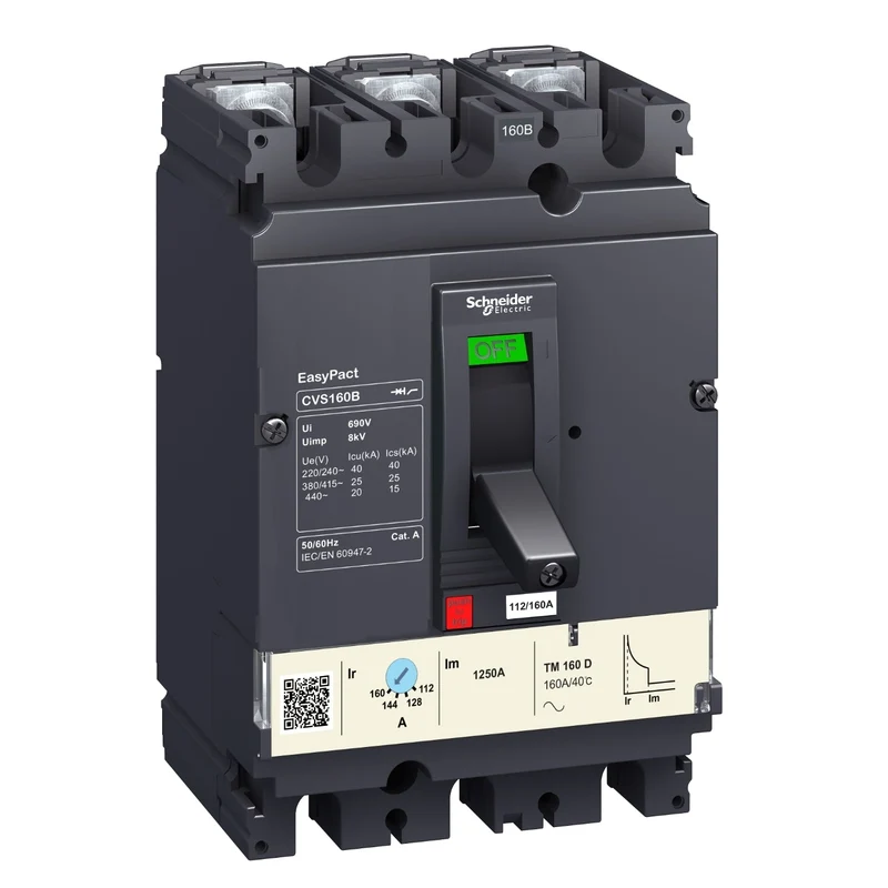 Schneider LV516303 EasyPact CVS CVS160B TM160D MCCB 3P Cat A