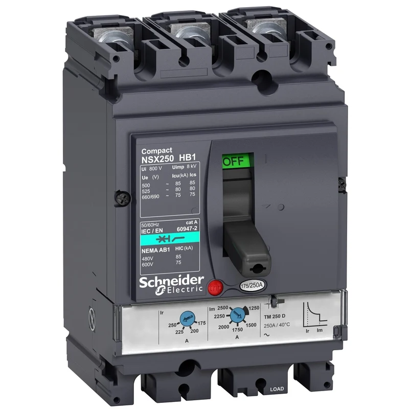 Schneider LV433214 ComPact NSX100HB1 MCCB TMD 63A 3P 75kA 690VAC