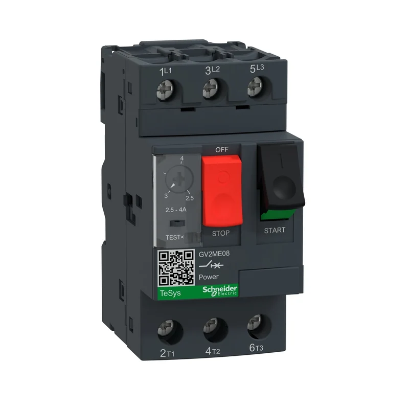 Schneider GV2ME08 TeSys GV2 Motor Circuit Breaker 2.5–4A 3P