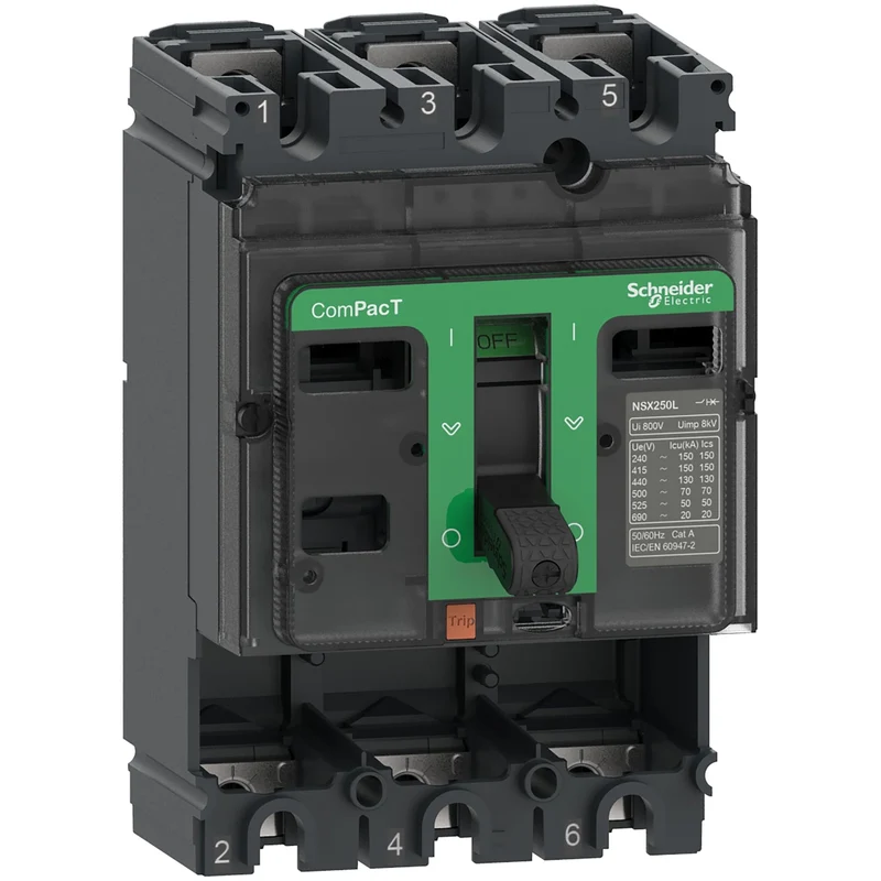 Schneider C25N3 ComPacT NSX250N MCCB Bare Frame 3P 250A 50kA 690V