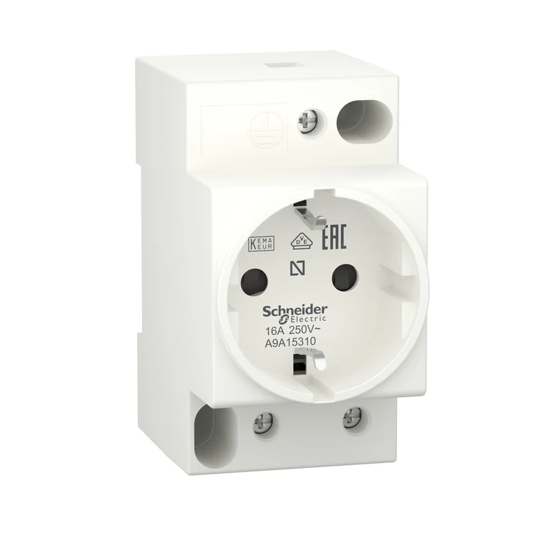 Schneider A9A15310 Acti9 iPC DIN Socket Outlet 2P+E 16A 250V Schuko