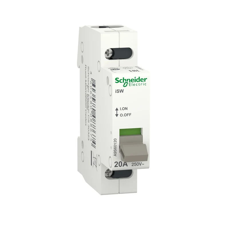 Schneider A9S60120 Acti9 iSW Switch-Disconnector 1P 20A 250V