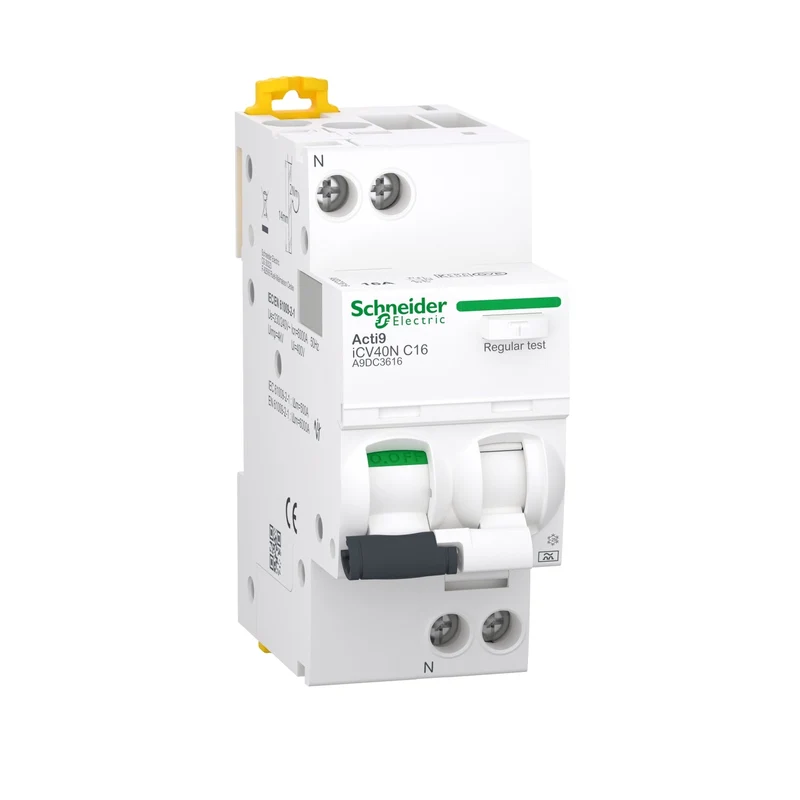 Schneider A9DC3616 Acti9 iCV40N RCBO 1P+N 16A C 6kA Type A 30mA