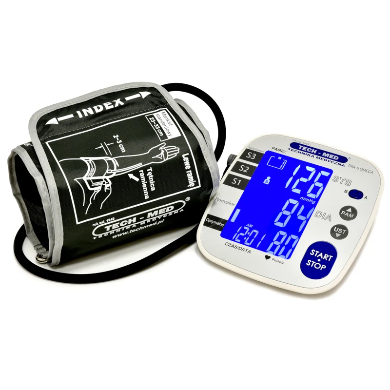 Elektronisches Blutdruckmessgerät LCD-Display 3G-MWI-Messtechnologie Universelle Armmanschette von 22 bis 42 cm