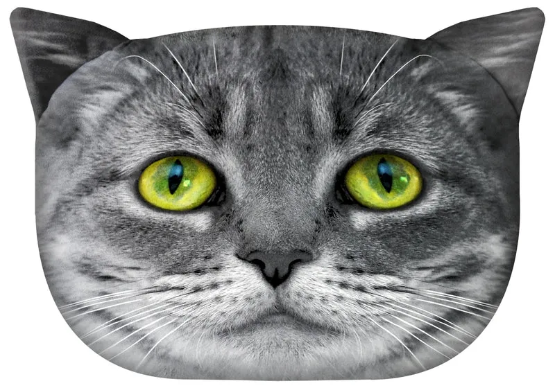 Designer Kissen mit Katzen-Motiv Katzenkissen Dekokissen Zierkissen mit verdecktem Reißverschluss und Füllkissen Lolek