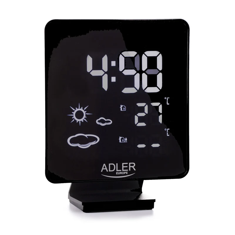 Wetterstation mit Außensensor ADLER AD 1176 Weiße Digitalanzeige