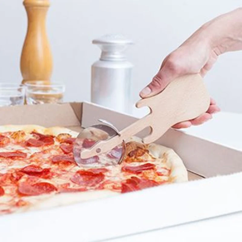 E-Gitarre Pizzaschneider aus Holz