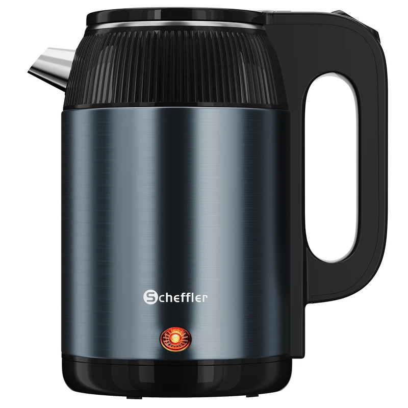 Wasserkocher 2,2L Kabellos 1500W BPA-frei, Schnellkochend, Retro Design Blau/Roségold