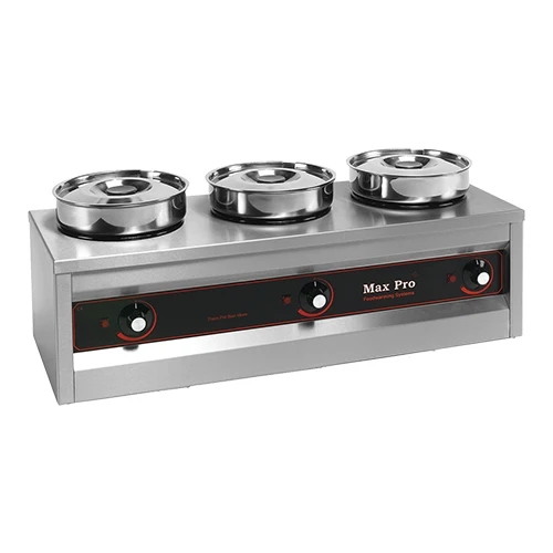 Grelnik hrane iz nerjavnega jekla s 3 predelki | Max Pro | 3 x 4 L | 750 W | 30-90°C