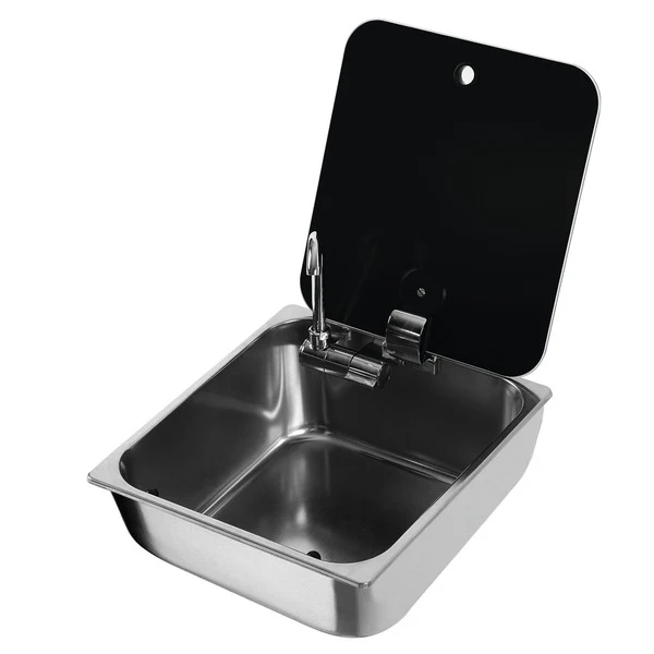 Can LR1760 Edelstahl Spüle mit Wasserhahn