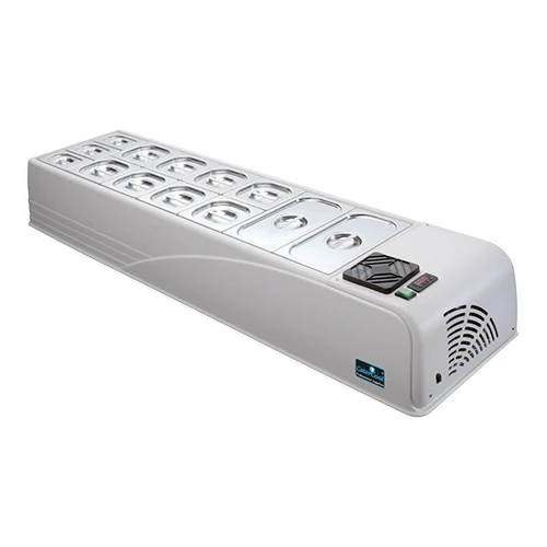 Hlajena razstavna vitrina za GN posode | CaterCool | 37 L, +2°C do +10°C | 158 x 48 x V23 cm