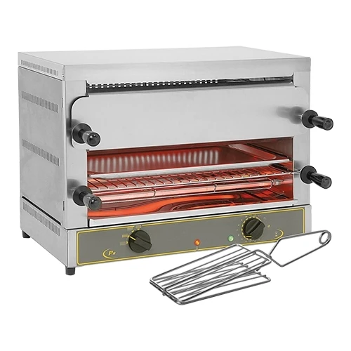 Dvonivojski kvarčni toaster žar | Roller Grill | Nerjavno jeklo | 4.000 W | Delovna površina 53 x 32,5 cm