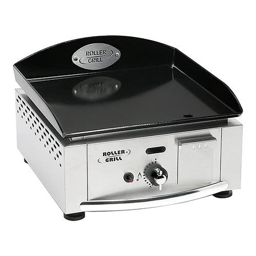 Plinska gladka žar plošča z emajlirano ploščo | Roller Grill | na propan 2,750 W | delovna površina 39 x 38 cm