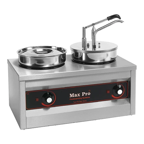 Max Pro bain-marie grelnik omak z dozatorjem | 2 prekata | 2 x 4.0 L | 500 W