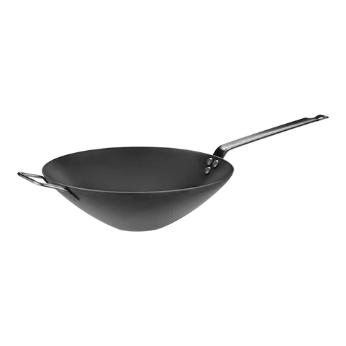 Pujadas Steel Expert wok iz prešanega jekla z ravnim dnom | Ø30 x V9,5 cm