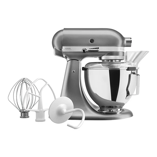KitchenAid 4,3 L planetarni mešalnik z nagibno glavo | Srebrn | 275 W