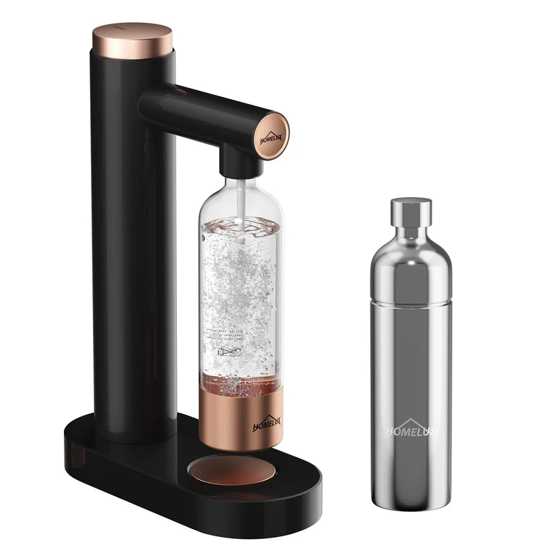 HOMELUX Wassersprudler, Sprudelwasser Maschine Mit 1L PET-Flaschen 316 Edelstahl Flasche Soda Maker