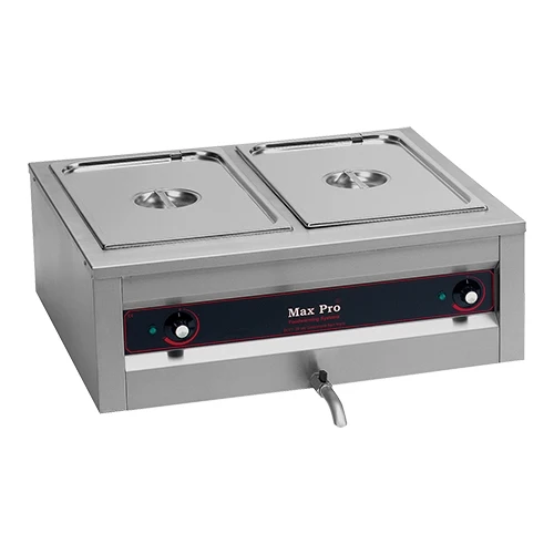 Namizni bain-marie iz nerjavnega jekla | Max Pro | 2 prekata, 2000 W | 74.5 x 65.5 x V30.6 cm