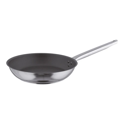 Ekstra težka neoprijemljiva Lyonnaise ponev | Pujadas Inox Pro | Nerjavno jeklo 18/10 | Ø26 x V5 cm