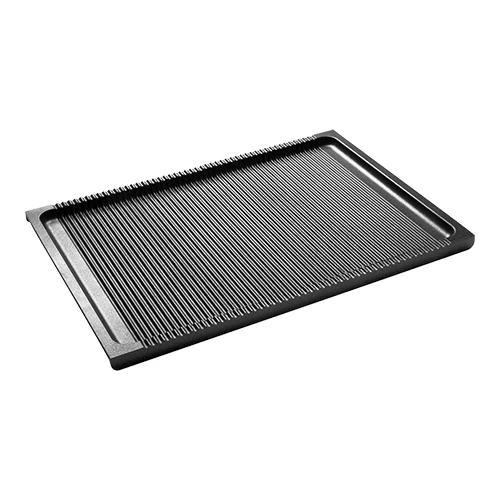 Rebrasta žar plošča iz litega aluminija z neoprijemljivim premazom | Risoli | 38 x 26.5 x H0.6 cm