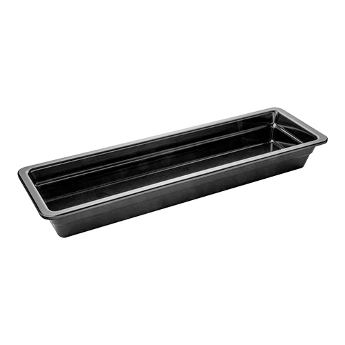 Črna melaminska gastronorm posoda GN 2/4 | Pujadas | H65 mm | 53 x 16.2 cm