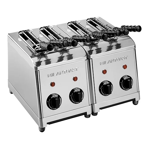 MilanToast opekač za sendviče | 4 reže in 4 klešče | Nerjavno jeklo | 2,740 W | 37 x 30 x V30 cm