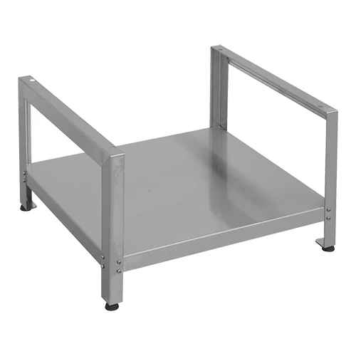 Odprto podnožje iz nerjavnega jekla s polico | Elettrobar | nastavljive noge | 57,6 x 55,6 x V37,4 cm