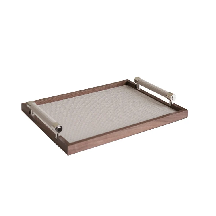 Modernes Holzserviertablett