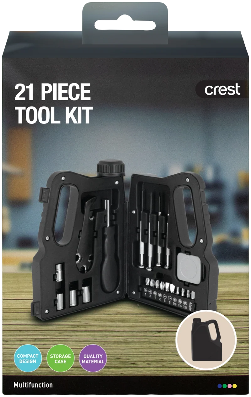 Crest Compact 21 Piece Tool Kit