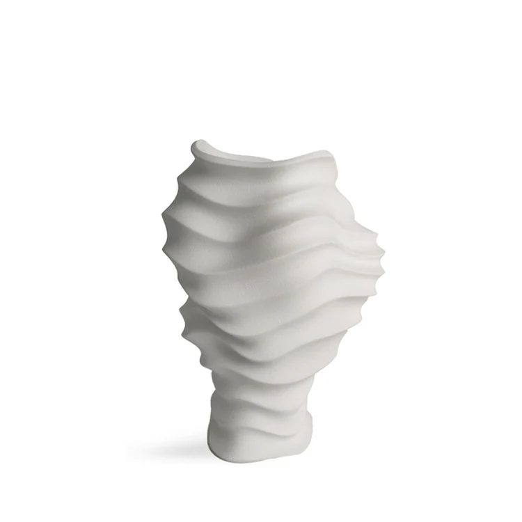 Elegante zeitgenössische dekorative Vase mit Wellenmuster