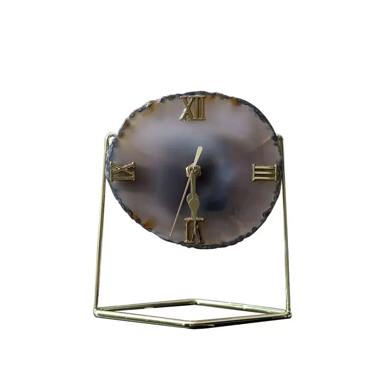 Elegante Achatstein Dekorative Tischuhr