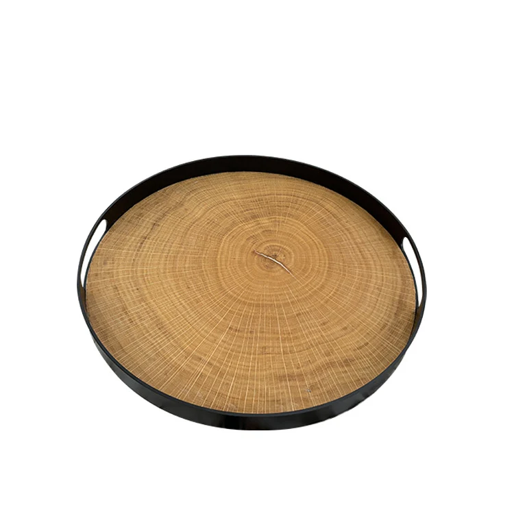 Dekoratives Holzserviertablett