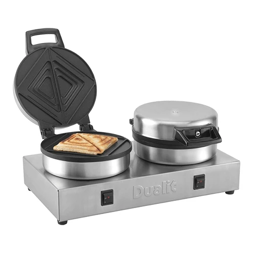 Dualit Kontaktni opekač za sendviče z neoprijemljivo prevleko | 2 coni | 1600 W | Ø15 cm
