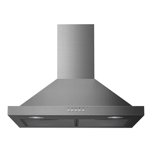 Exquisit stenska kuhinjska napa iz nerjavnega jekla 60 cm | LED | 3 hitrosti | 65 W | Š59.8 x G44.8 x V56.9 cm | Ø12 cm