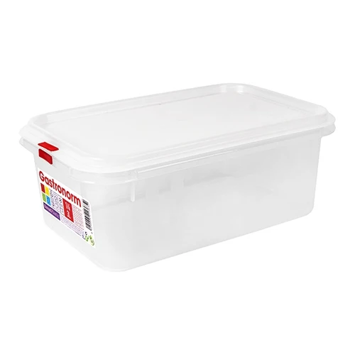 Great Plastic GN 1/4 posoda za shranjevanje živil z nepredušnim tesnilom | Prozoren PP | 3 L, H100 mm