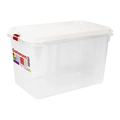 Great Plastic GN 1/4 posoda za shranjevanje živil z nepredušnim tesnilom | Prozoren PP | 4.5 L, H150 mm