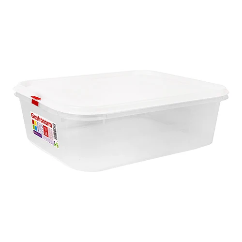 GN 1/2 prozorna polipropilenska posoda za živila z neprodušnim tesnilom | Great Plastic | 6.8 L, H100 mm