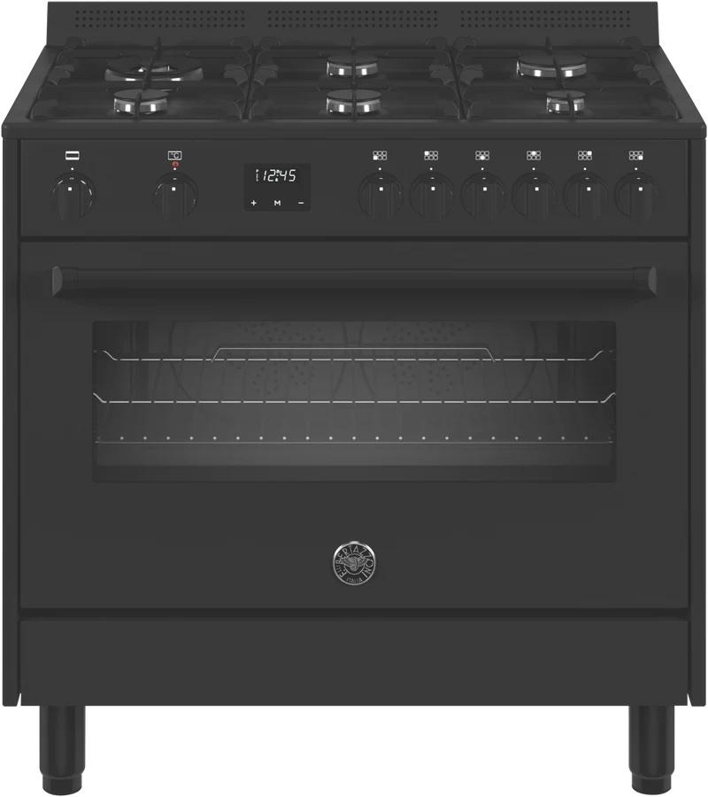 Bertazzoni 90cm Dual Fuel Freestanding Cooker, Black