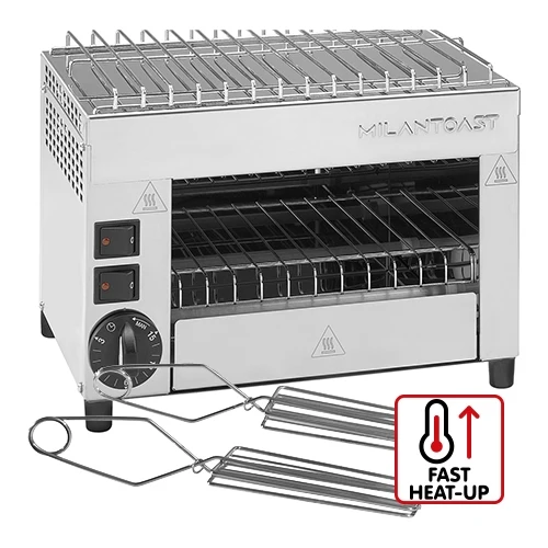 Enonivojski toaster žar iz nerjavnega jekla | MilanToast | 1060 W | višina odprtine 7 cm